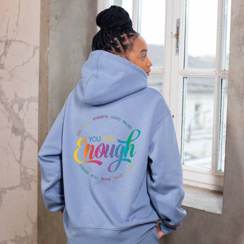 You Are Enough Bügelbild - Du Bist Genug Diy Kleidung Mit Positiver Affirmation- Partneroutfit Bügelfolie- Gestalten von NamAvo