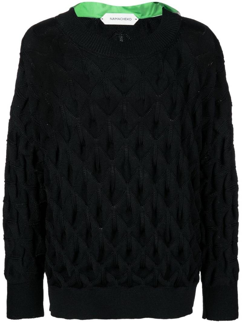 Namacheko Pullover mit Cape - Schwarz von Namacheko