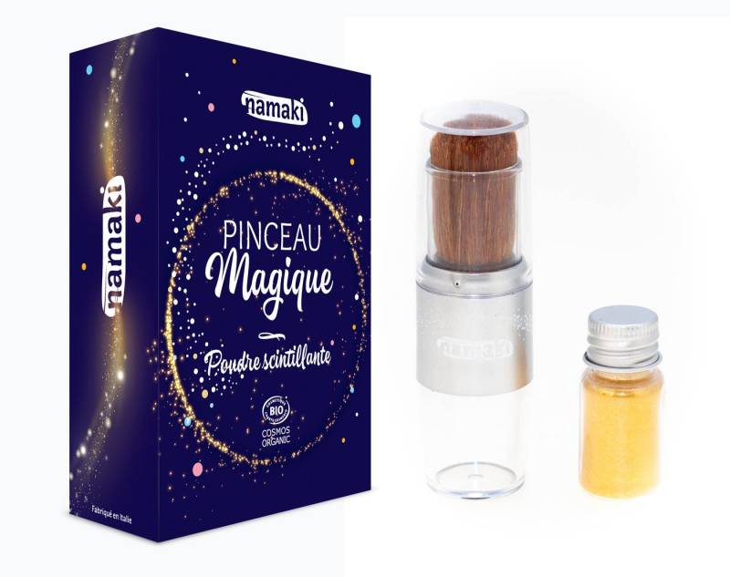 Namaki Puder Verleihe deinem Look funkelnde Magie mit schimmerndem Glitzerpuder, Bringe strahlenden Glanz auf Haut und Haar mit feinem Goldschimmer von Namaki