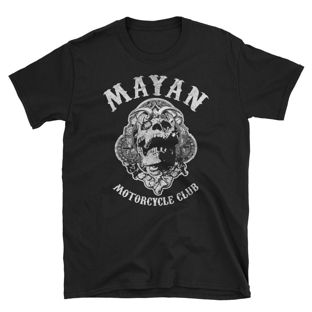 Mayan Motorcycle Club T-Shirt - Beunruhigt Schreiender Schädel Unisex Mayan Motorcycle Club T-Shirt - Beunruhigt Schreiender Schädel Unisex von NamasteMFG