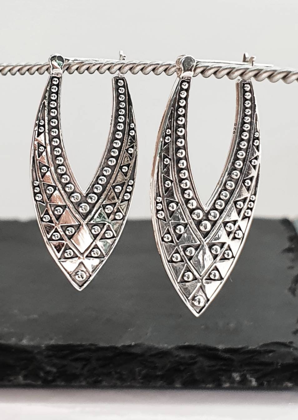 Creolen Silber, Ohrringe Sterling Silber 925 von NamasteSilber