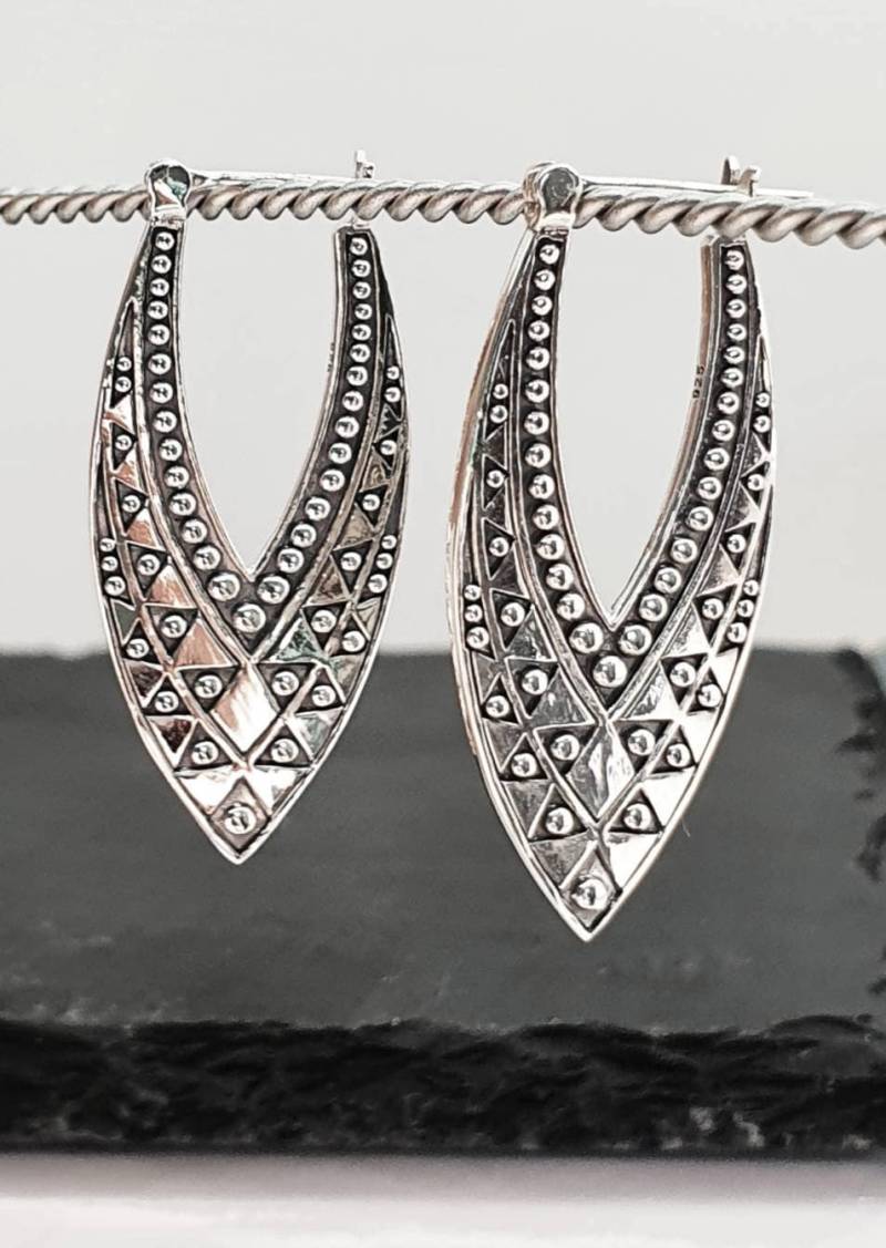 Creolen Silber, Ohrringe Sterling Silber 925 von NamasteSilber