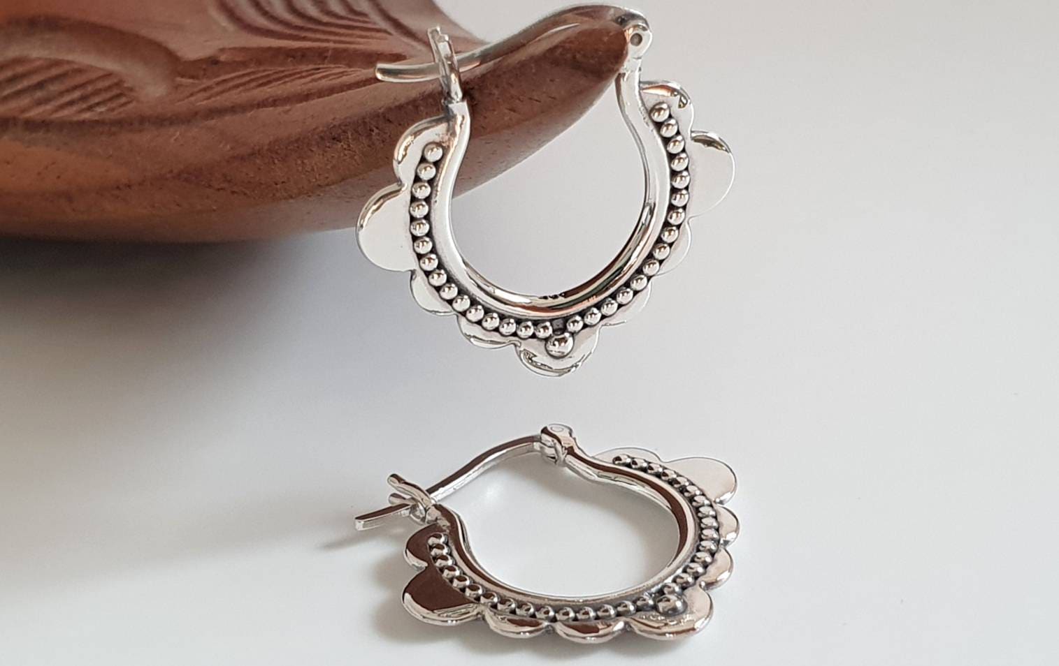 Creolen Silber, Ohrringe Sterling Silber 925 von NamasteSilber