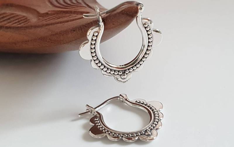 Creolen Silber, Ohrringe Sterling Silber 925 von NamasteSilber