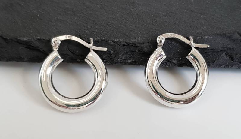 Creolen Silber, Ohrringe Sterling Silber 925 Creolen Silber, Ohrringe Sterling Silber 925 von NamasteSilber