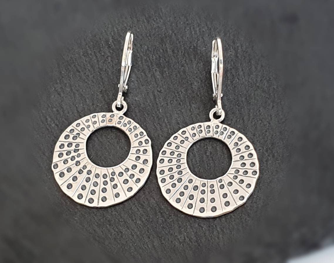 Ohrringe Silber, Creolen, Sterling Silber 925, Oxidiert von NamasteSilber