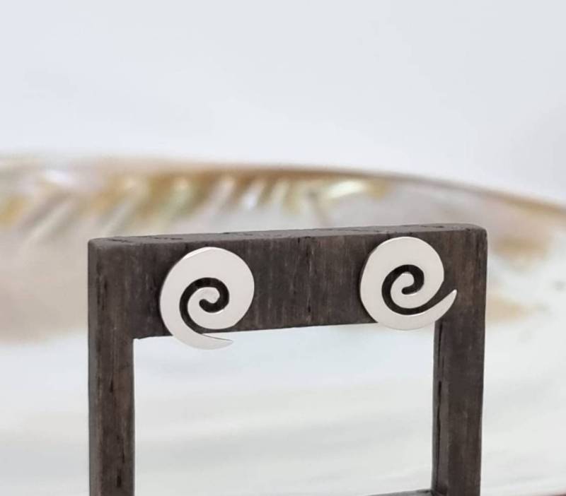 Ohrstecker Silber, Spirale Ohrringe Sterling Silber 925, Geschenkidee von NamasteSilber