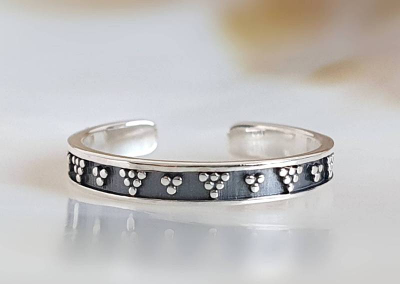 Zehenring Silber 925, Ring Sterling Oxidiert von NamasteSilber
