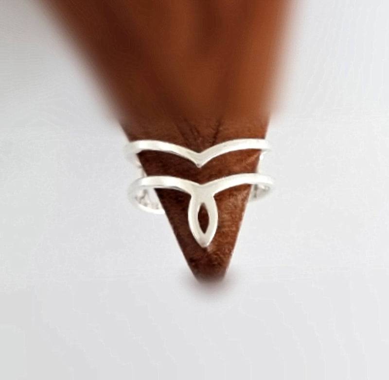 Zehenring Silber, Boho Ring Sterling Silber 925, Doppelring von NamasteSilber