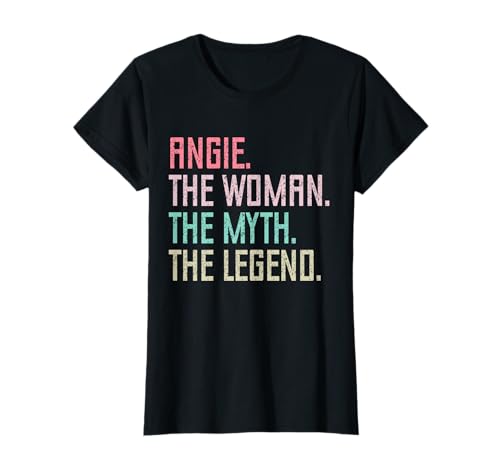Angie Name - Angie The Woman The Myth The Legend T-Shirt von Name Angie Geburtstag personalisiert Spruch