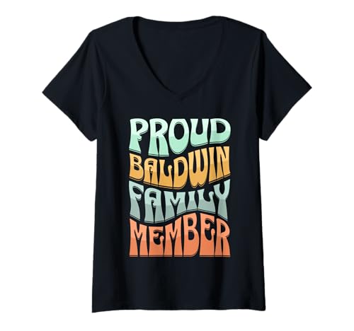 Damen Baldwin Familie Baldwin Nachname Baldwin T-Shirt mit V-Ausschnitt Damen Baldwin Familie Baldwin Nachname Baldwin T-Shirt mit V-Ausschnitt von Name Baldwin Herren Damen
