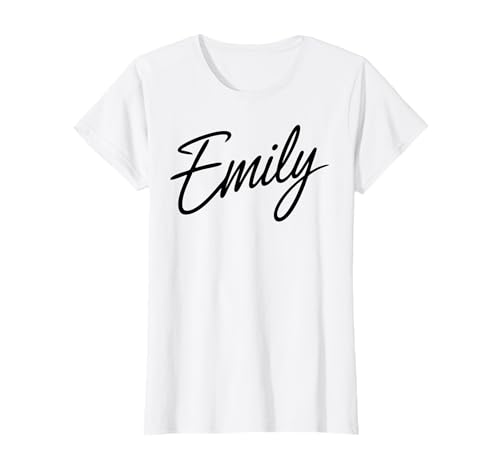 Emily Name Frauen Cute Girl Elegant Female Love Handschrift T-Shirt Emily Name Frauen Cute Girl Elegant Female Love Handschrift T-Shirt von Name Emily for Women