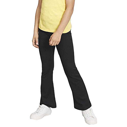 NAME IT Mädchen Nkffrikkali Bootcut Pant Noos Hose, Schwarz (Black Black), 122 von NAME IT