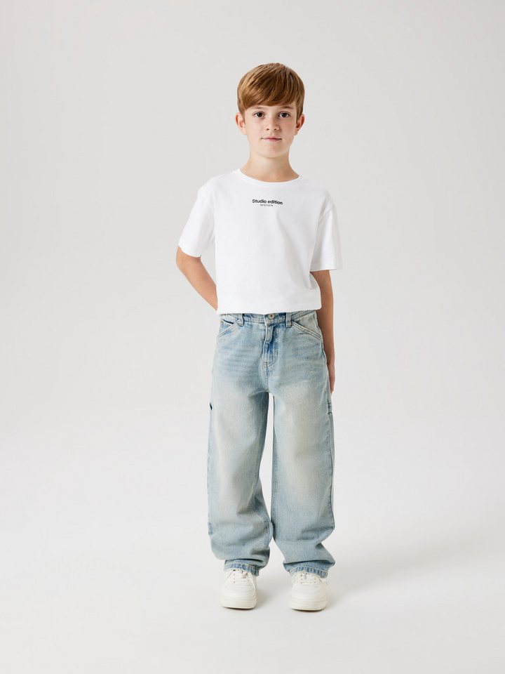 Name It 5-Pocket-Jeans NKMRYAN für Jungen mit geradem Bein und 5-Pocket-Style unifarben, casual, straight fit, Baumwolle, Denim von Name It