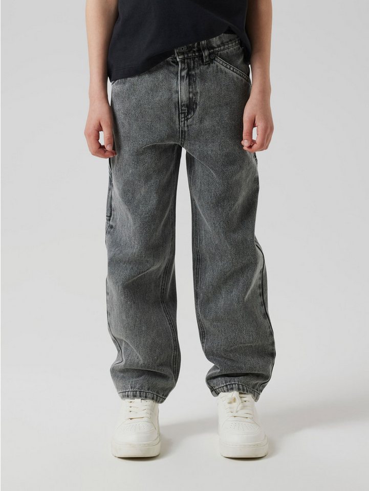 Name It 5-Pocket-Jeans NKMRYAN für Jungen mit geradem Bein und 5-Pocket-Style unifarben, casual, straight fit, Baumwolle, Denim von Name It