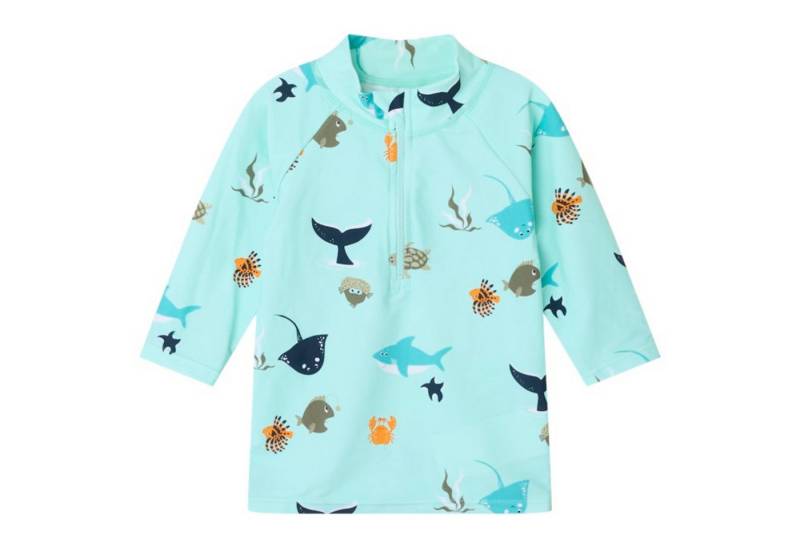 Name It Bade-Shirt Name It Swim Top Zilo UPF 50+ Badeoberteil 3/4 Blue Tint 92 von Name It