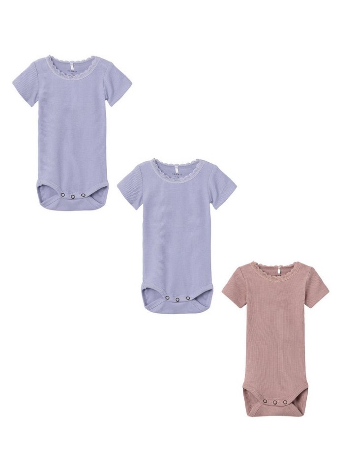 Name It Body Baby 3-er Stück Set Kurzarm Oberteil NBFKAB (3-tlg) NBFKAB SS BODY NOOS von Name It