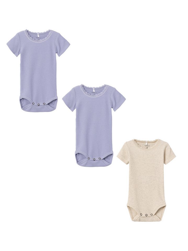Name It Body Baby 3-er Stück Set Kurzarm Oberteil NBFKAB (3-tlg) NBFKAB SS BODY NOOS von Name It
