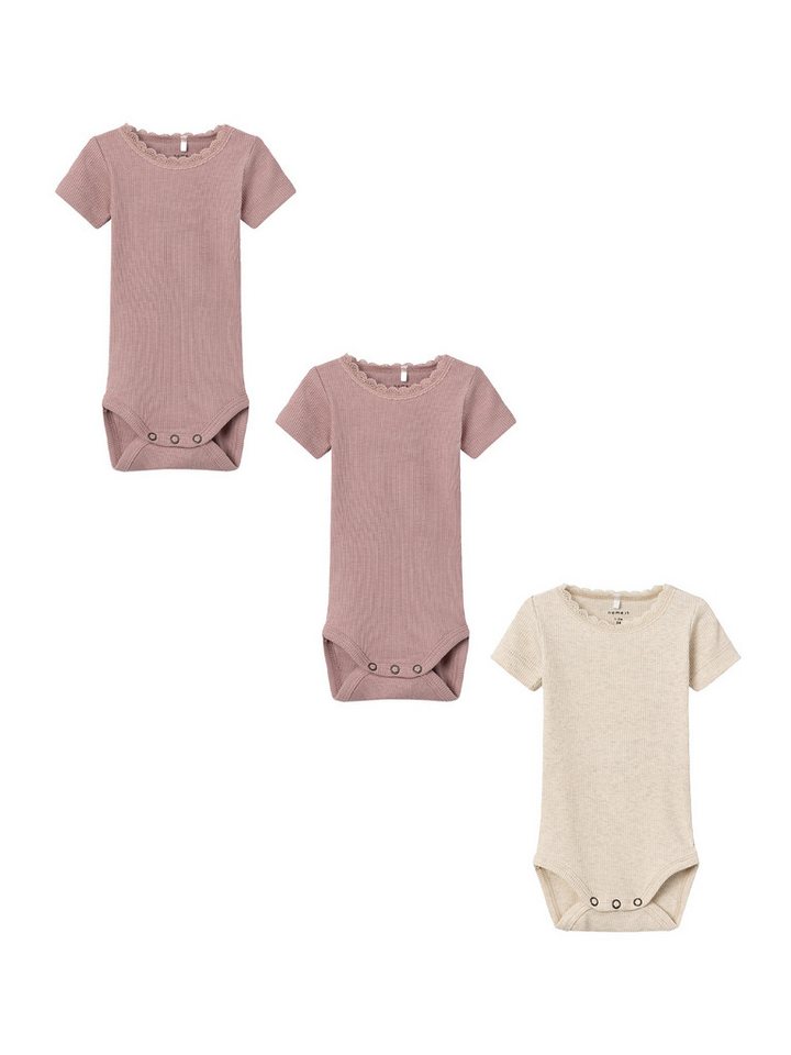 Name It Body Baby 3-er Stück Set Kurzarm Oberteil NBFKAB (3-tlg) NBFKAB SS BODY NOOS von Name It