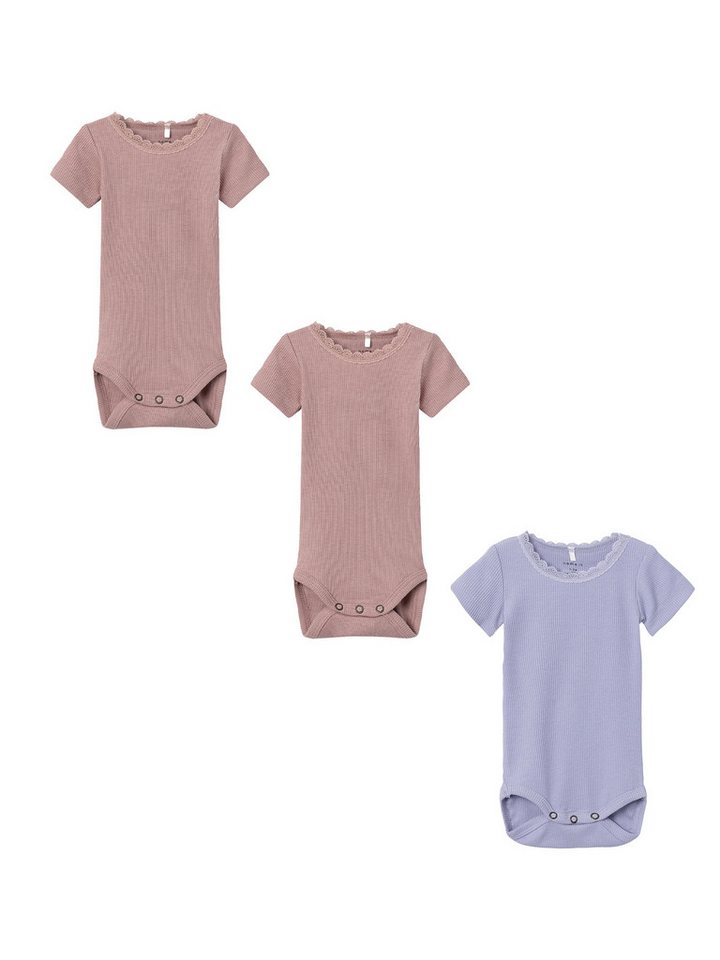 Name It Body Baby 3-er Stück Set Kurzarm Oberteil NBFKAB (3-tlg) NBFKAB SS BODY NOOS von Name It