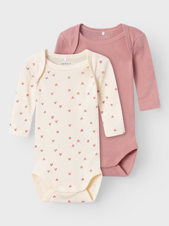 Name It Body NBFBODY 2P LS BUTTERCREAM HEARTS NOOS (Packung, 2-tlg) von Name It