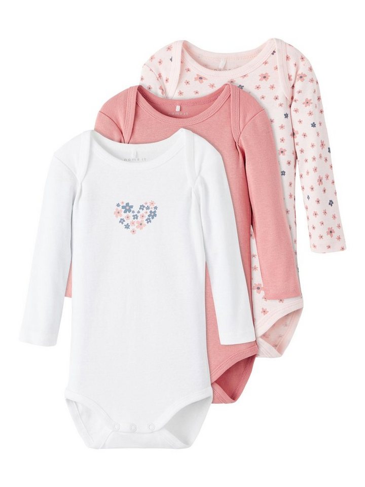Name It Body (3-tlg) NBFBODY 3P LS ROSETTE FLOWER von Name It