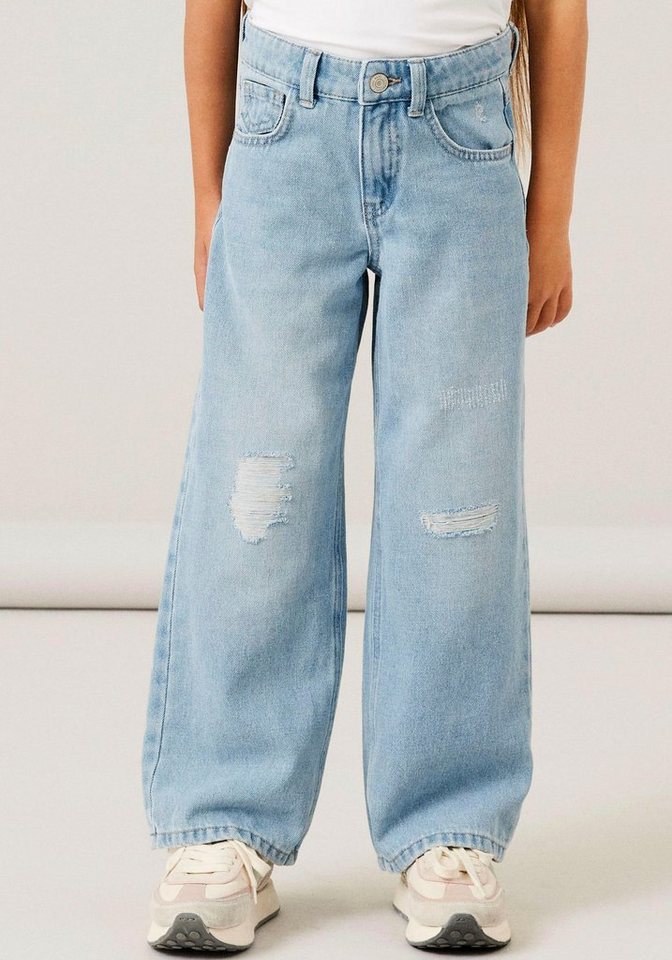 Name It 5-Pocket-Jeans NKFROSE HW WIDE JEANS 141 mit Destroyed Effekt von Name It