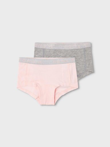 Name It Hipster NKFHIPSTER für Mädchen mit Logobund im Doppelpack (Packung, 2-St) unifarben, casual, regular fit, Baumwollmischung, Jersey von Name It