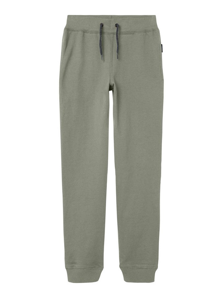 Name It Jogginghose NKMSWEAT für Jungen mit verstellbarem Bund und Kordelzug unifarben, casual, regular fit, Baumwollmix, Rundhals von Name It