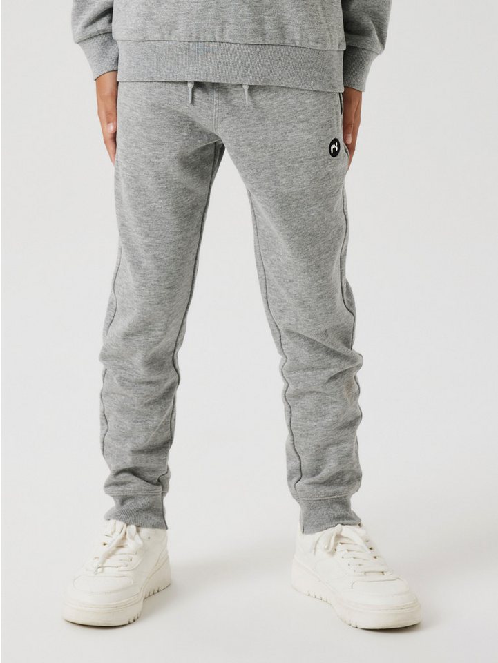 Name It Jogginghose NKMVIMO für Jungen mit Bündchen und Stretchkomfort unifarben, casual, regular fit, Baumwollmischung, Rundhals von Name It