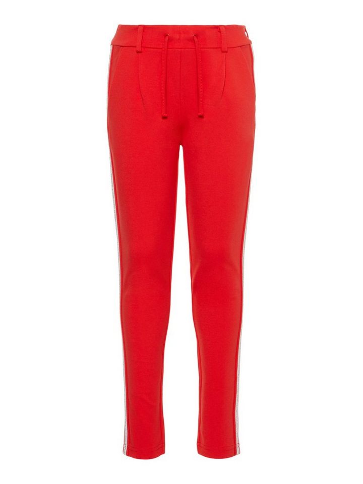 Name It Jogginghose Name It Mädchen Stoffhose mit Längsstreifen in rot von Name It