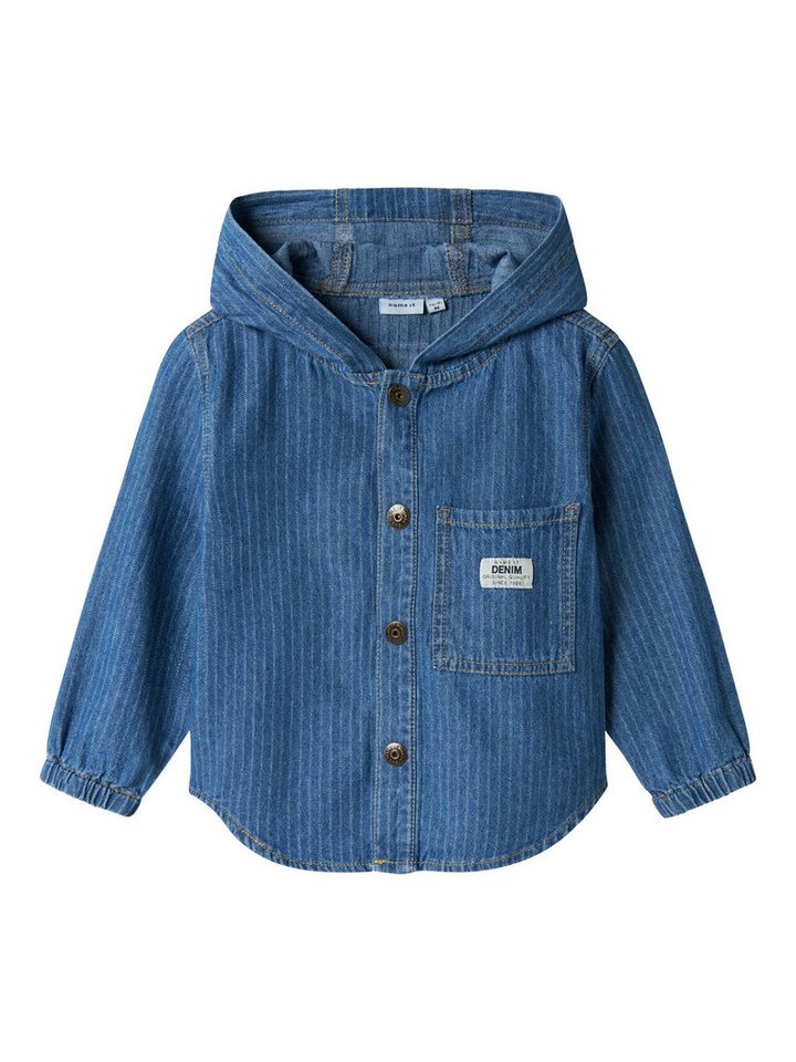Name It Kurzjacke mit Kapuze Denim-Look NMMPETER OZ DNM LS HOOD SHIRT 3950-KY D von Name It