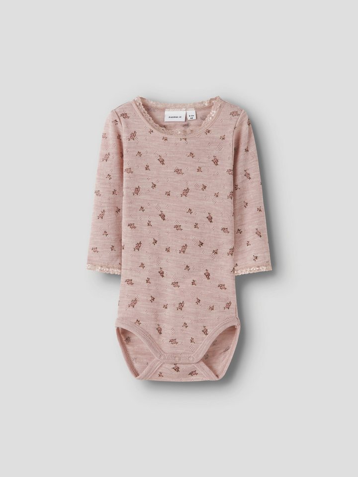Name It Langarmbody NBFWANG WOOL NEEDLE LS BODY NOOS aus reiner Merinowolle von Name It