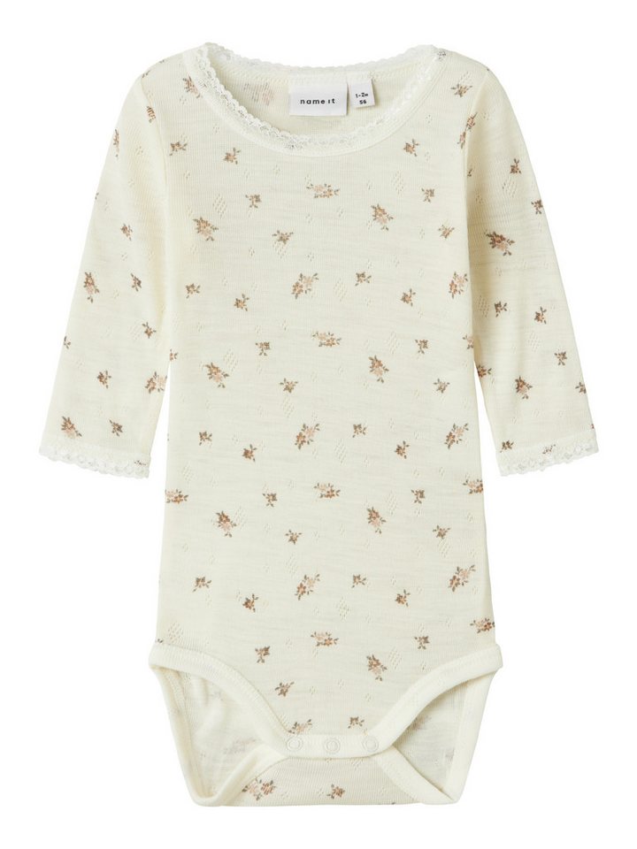 Name It Langarmbody NBFWANG WOOL NEEDLE LS BODY NOOS aus reiner Merinowolle von Name It