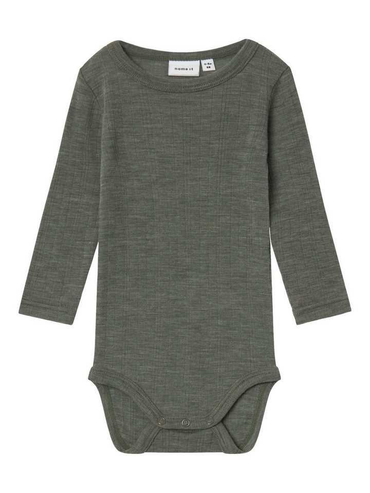 Name It Langarmbody NBMWANG WOOL NEEDLE LS BODY SOLID NOOS aus reiner Merinowolle von Name It