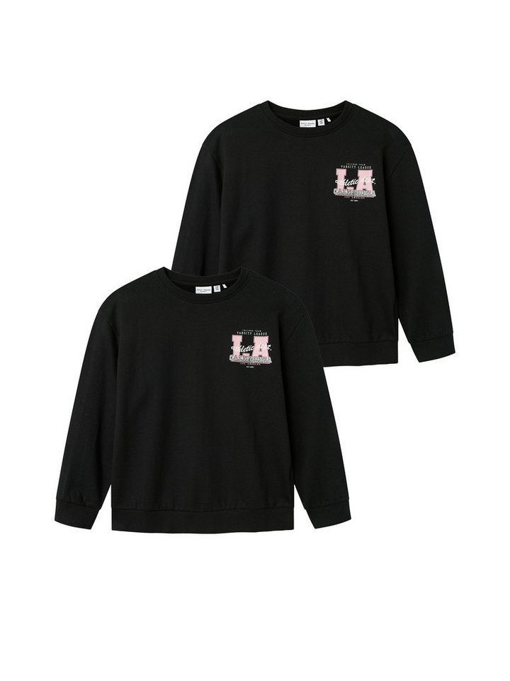Name It Langarmshirt 2er-SET Bequemes und cooles Rundhals für (2-tlg) NKFVILOUI LS RLX SWEAT BRU von Name It