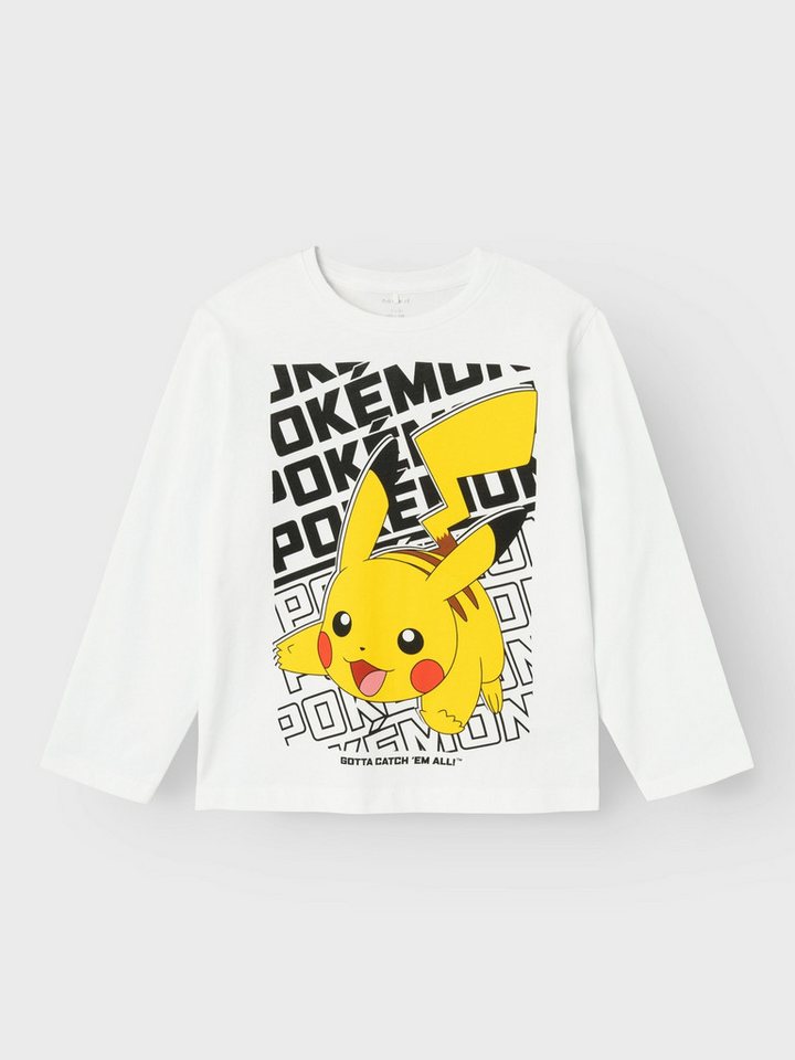 Name It Langarmshirt NKMAMAS POKEMON LS NREG TOP BOX NOOS SKY mit großem Pokémon-Frontmotiv von Name It