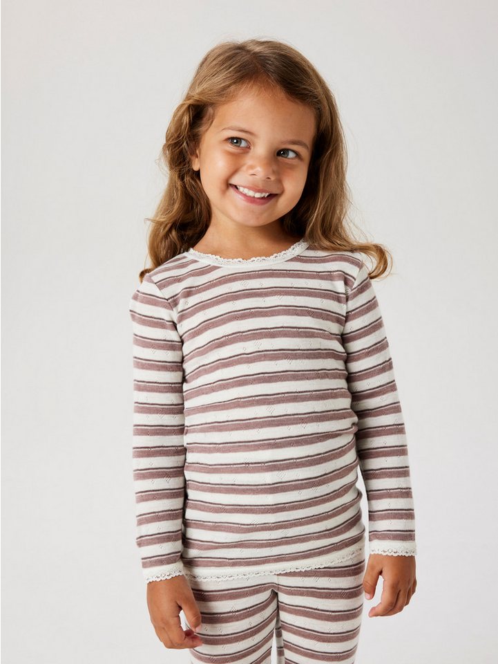 Name It Langarmshirt NMFWANG WOOL NEEDLE LS TOP NOOS aus reiner Merinowolle von Name It