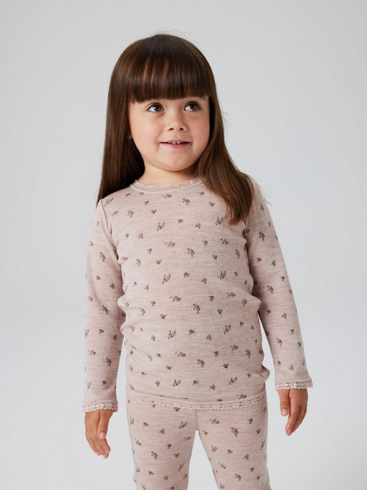 Name It Langarmshirt NMFWANG WOOL NEEDLE LS TOP NOOS aus reiner Merinowolle von Name It
