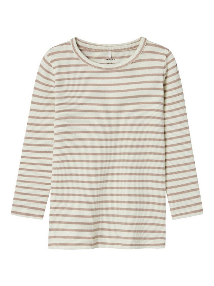 Name It Langarmshirt NMNBANI LS XSL TOP NOOS Ringel-Look in toller Rippen-Qualität von Name It