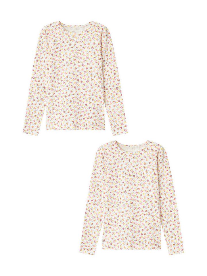 Name It Langarmshirt 2er-Set Langarm Slim Fit Oberteil (2-tlg) NKFVILINE LS SLIM TOP von Name It