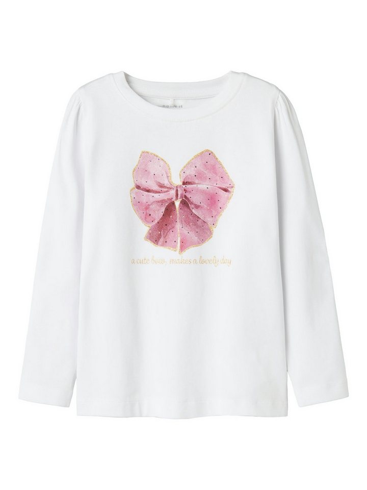 Name It Langarmshirt Weiches Regular Longsleeve mit Glitzer Print (1-tlg) NMFROSALIND LS TOP von Name It