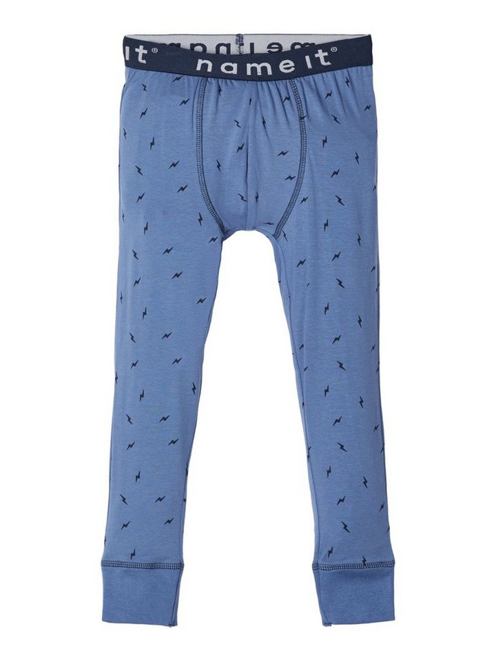 Name It Lange Unterhose Name It Jungen Unterhose lang mit Logo in blau (1-St) von Name It