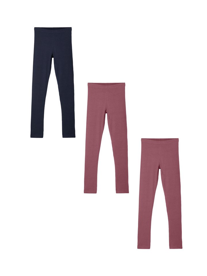 Name It Leggings Basic 3er Stück Set NKFVIVIAN (3-tlg) NKFVIVIAN LEGGING NOOS von Name It