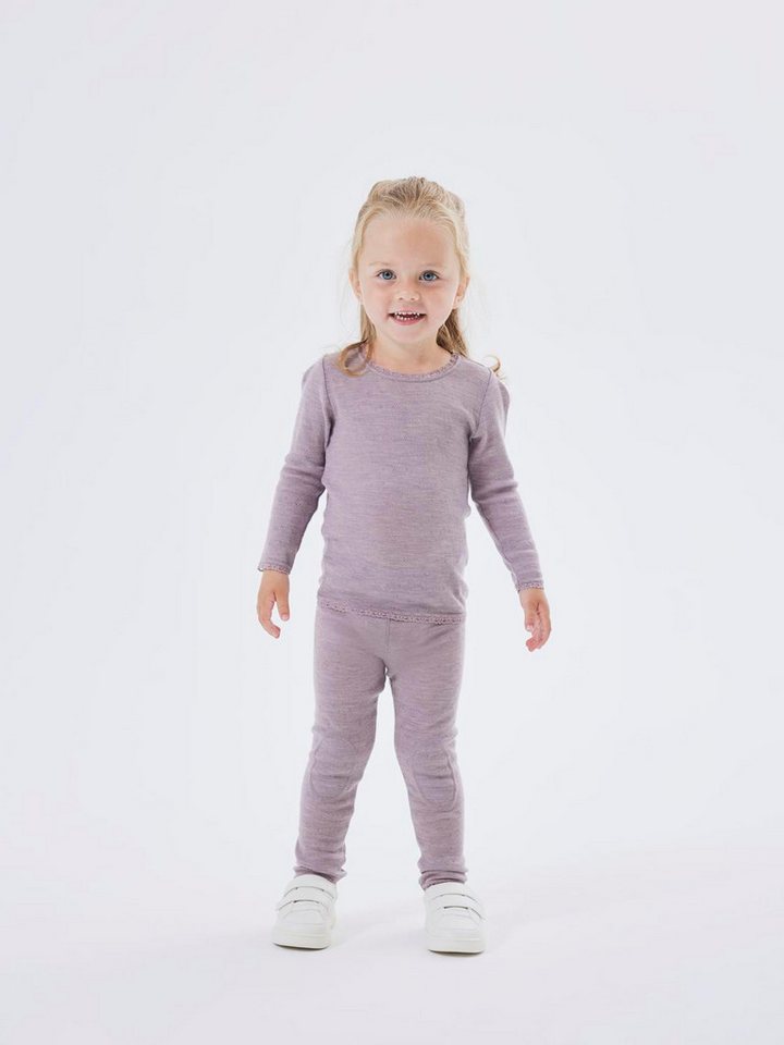 Name It Leggings NMFWANG WOOL NEDDLE LEGGING SOLID NOOS aus reiner Merinowolle von Name It