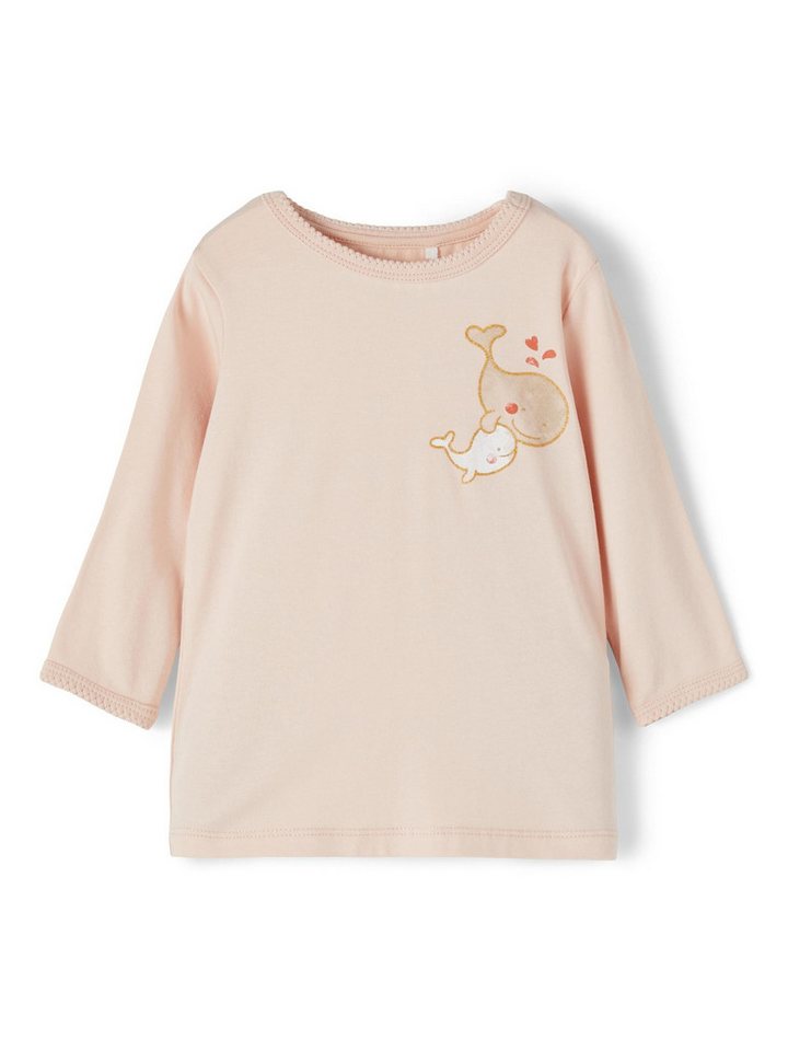Name It Langarmshirt Baby-Mädchen Wal-Motiv (1-tlg) mit Rundhalsausschnitt von Name It