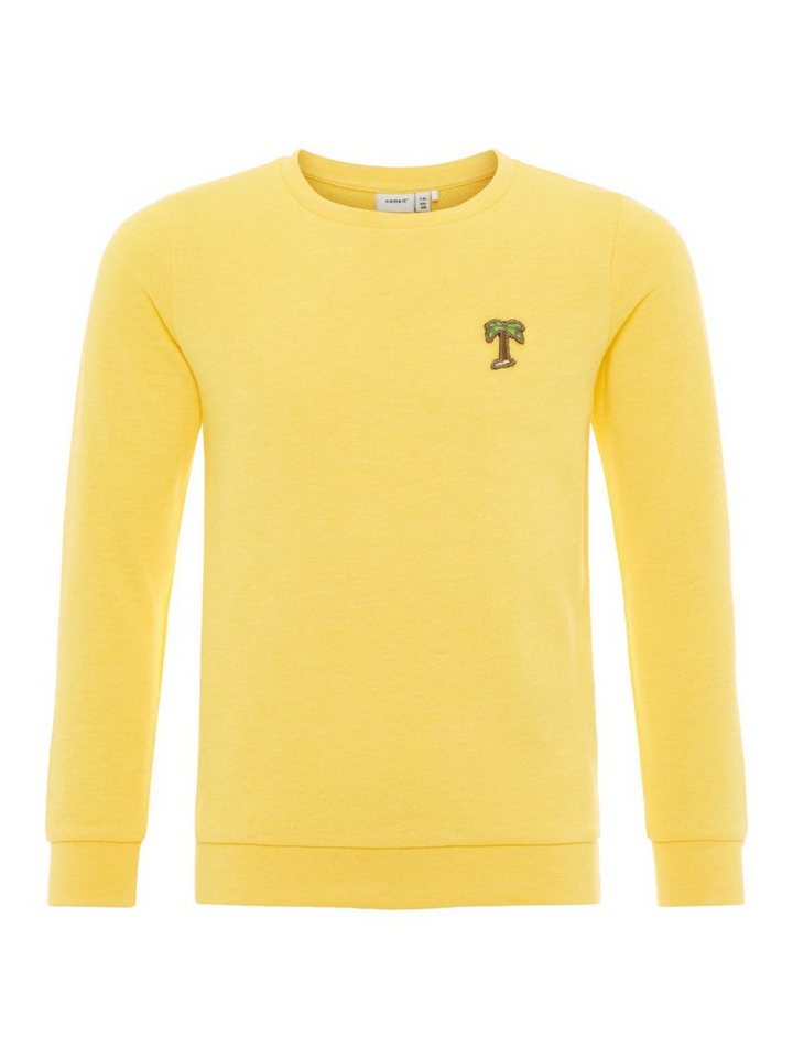Name It Rundhalspullover Name It Mädchen Pullover Crew-Neck-Style in gelb von Name It