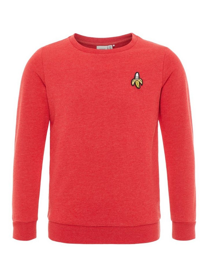 Name It Rundhalspullover Name It Mädchen Pullover Crew-Neck-Style in rot von Name It