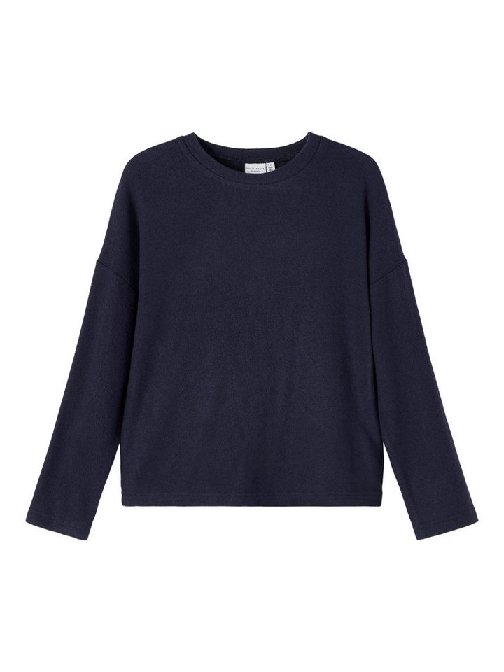 Name It Rundhalspullover Name It Mädchen Stick-Pullover mit langen Ärmeln Dark Sapphire-116 von Name It