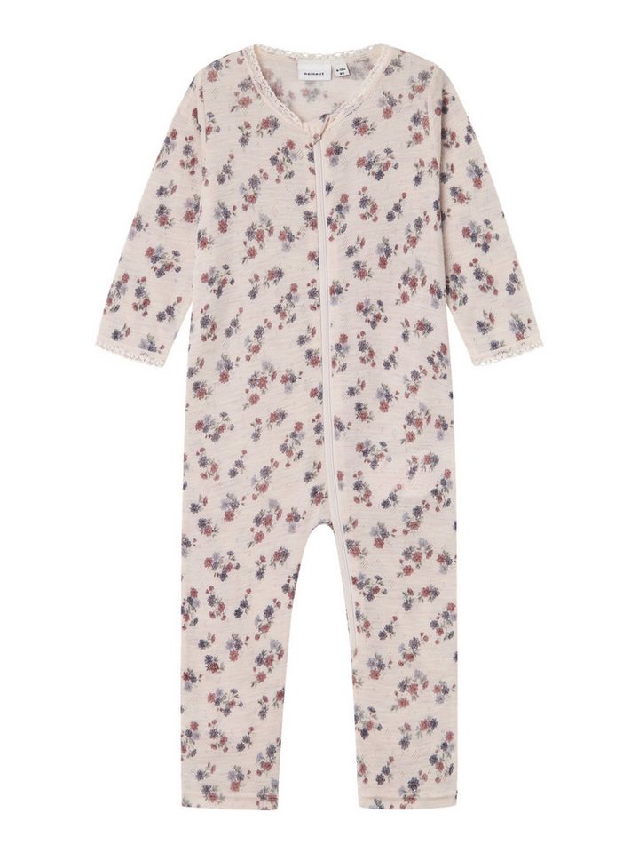 Name It Schlafanzug NBFWANG WOOL NEEDLE NIGHTSUIT NOOS aus reiner Merinowolle von Name It